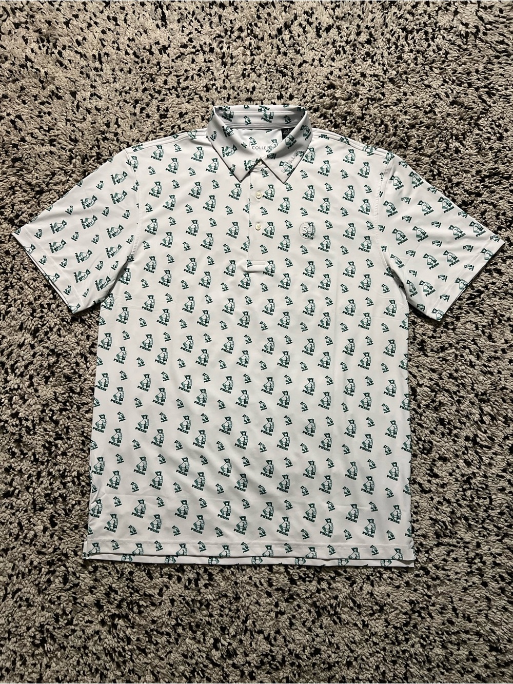 Swing Juice Golf Polo Shirt White Green Money Press All Over Print Men’s Large